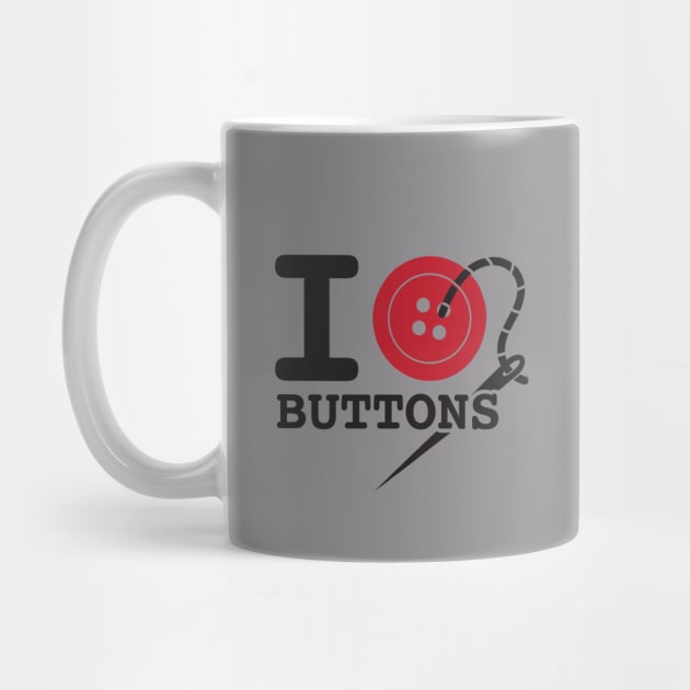 I Button Buttons - Black Text by Essoterika